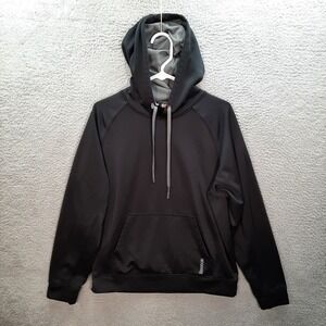 Reebok Sweatshirt Adult Small Black Play Warm Hoodie Jogging Gym Sports Casual